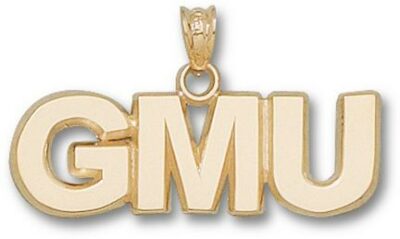 George Mason Patriots "GMU" 3/8" Pendant - 10KT Gold Jewelry