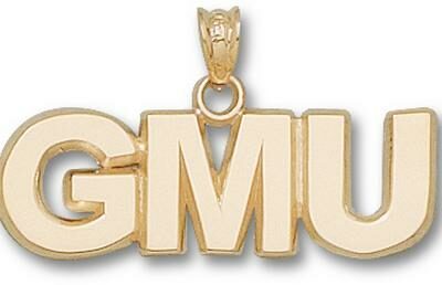 George Mason Patriots "GMU" 3/8" Pendant - 10KT Gold Jewelry