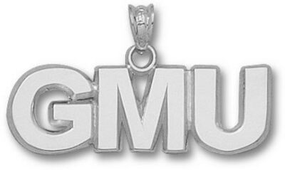 George Mason Patriots "GMU" 3/8" Pendant - Sterling Silver Jewelry