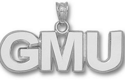 George Mason Patriots "GMU" 3/8" Pendant - Sterling Silver Jewelry