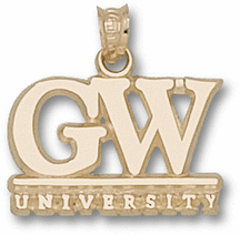 George Washington Colonials 1/2" "GW University" Pendant - 10KT Gold Jewelry