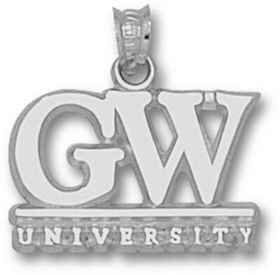 George Washington Colonials 1/2" "GW University" Pendant - Sterling Silver Jewelry