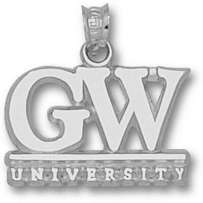 George Washington Colonials 1/2" "GW University" Pendant - Sterling Silver Jewelry