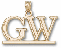 George Washington Colonials "GW" Pendant - 14KT Gold Jewelry