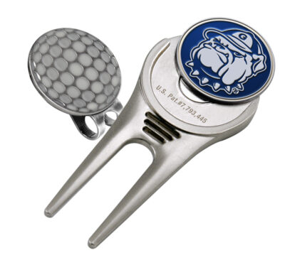 Georgetown Hoyas Divot Tool Hat Clip with Golf Ball Marker (Set of 2)