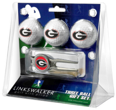 Georgia Bulldogs 3 Ball Golf Gift Pack with Kool Tool