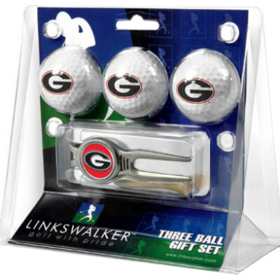 Georgia Bulldogs 3 Ball Golf Gift Pack with Kool Tool