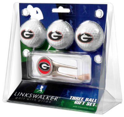 Georgia Bulldogs 3 Golf Ball Gift Pack with Cap Tool