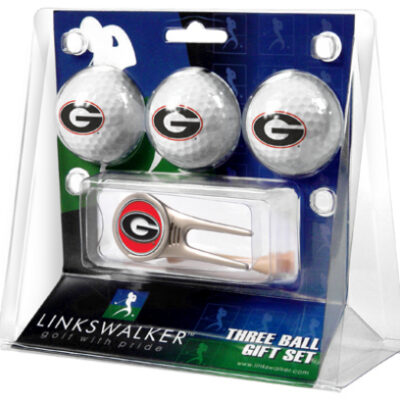 Georgia Bulldogs 3 Golf Ball Gift Pack with Cap Tool