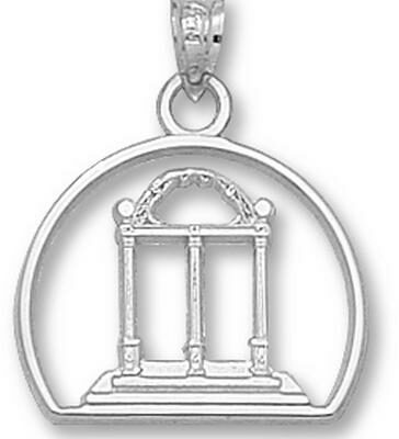 Georgia Bulldogs "Arch" Pendant - Sterling Silver Jewelry