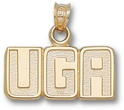 Georgia Bulldogs Block "UGA" Pendant - 14KT Gold Jewelry