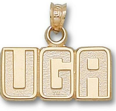 Georgia Bulldogs Block "UGA" Pendant - 14KT Gold Jewelry