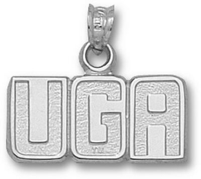 Georgia Bulldogs Block "UGA" Pendant - Sterling Silver Jewelry