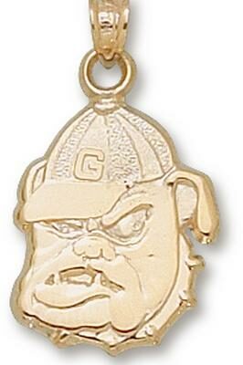 Georgia Bulldogs "Bulldog Face" Pendant - 14KT Gold Jewelry