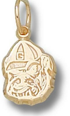 Georgia Bulldogs "Bulldog Head" 3/8" Charm - 14KT Gold Jewelry