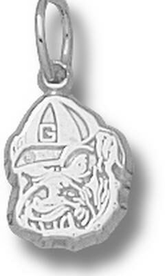 Georgia Bulldogs "Bulldog Head" 3/8" Charm - Sterling Silver Jewelry