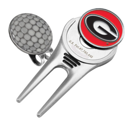 Georgia Bulldogs Divot Tool Hat Clip with Golf Ball Marker (Set of 2)