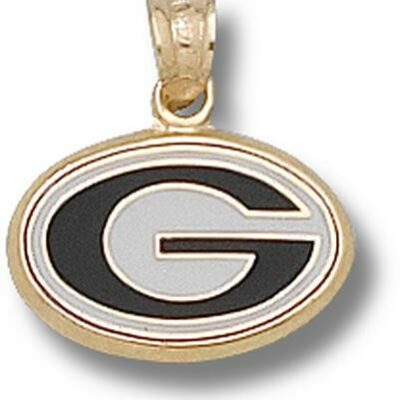 Georgia Bulldogs Enamel "G" 3/8" Pendant - 14KT Gold Jewelry