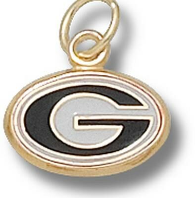 Georgia Bulldogs Enamel "G" 5/16" Charm - 14KT Gold Jewelry