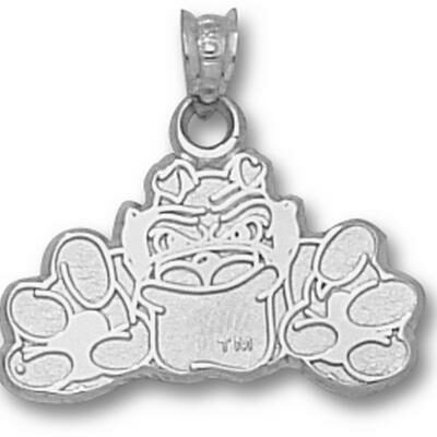 Georgia Bulldogs "Fighting Dog" Pendant - Sterling Silver Jewelry