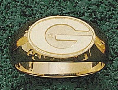 Georgia Bulldogs "G" 3/8" Ladies' Ring Size 6 1/2 - 14KT Gold Jewelry