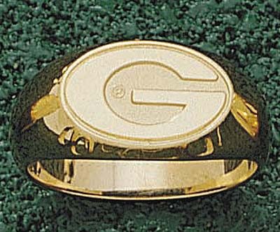 Georgia Bulldogs "G" 3/8" Ladies' Ring Size 6 1/2 - 14KT Gold Jewelry