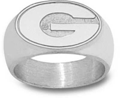 Georgia Bulldogs "G" 3/8" Ladies' Ring Size 6 1/2 - Sterling Silver Jewelry