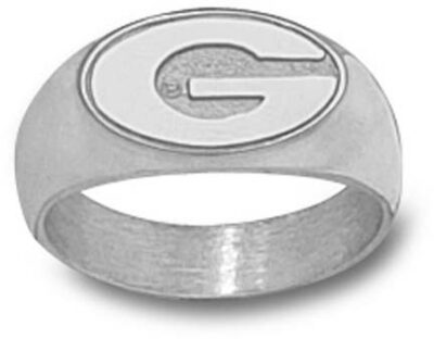 Georgia Bulldogs "G" 3/8" Men's Ring Size 10 1/2 - Sterling Silver Jewelry