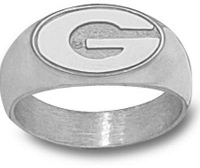 Georgia Bulldogs "G" 3/8" Men's Ring Size 10 1/2 - Sterling Silver Jewelry