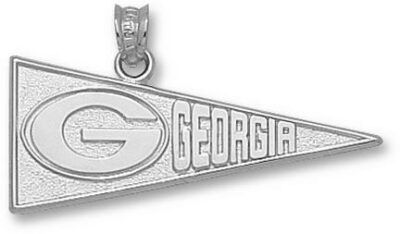 Georgia Bulldogs "G Pennant" Pendant - Sterling Silver Jewelry