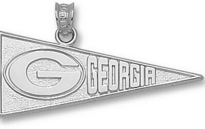 Georgia Bulldogs "G Pennant" Pendant - Sterling Silver Jewelry