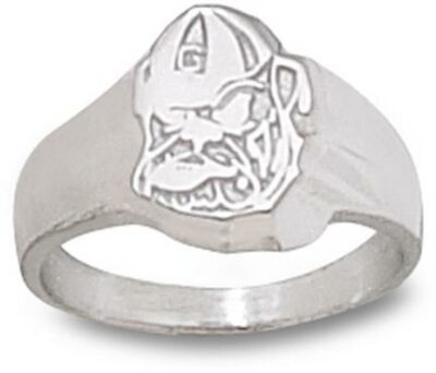 Georgia Bulldogs "Georgia Bulldog Face" Ladies' Ring Size 6 - Sterling Silver Jewelry