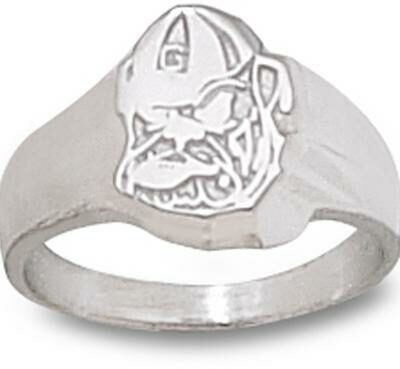 Georgia Bulldogs "Georgia Bulldog Face" Ladies' Ring Size 6 - Sterling Silver Jewelry