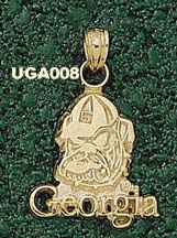 Georgia Bulldogs "Georgia Bulldog Face" Pendant - 14KT Gold Jewelry