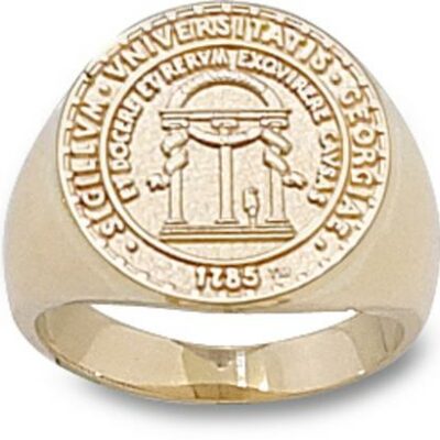 Georgia Bulldogs "Seal" 5/8" Ladies' Ring Size 6 1/2 - 14KT Gold Jewelry