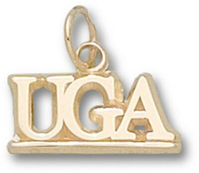 Georgia Bulldogs "UGA with Bar" 3/8" Charm - 14KT Gold Jewelry