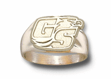 Georgia Southern Eagles "GS Eagle Head" 3/8" Ladies' Ring Size 6 1/2 - 10KT Gold Jewelry