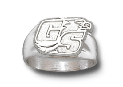 Georgia Southern Eagles "GS Eagle Head" 3/8" Ladies' Ring Size 6 1/2 - Sterling Silver Jewelry