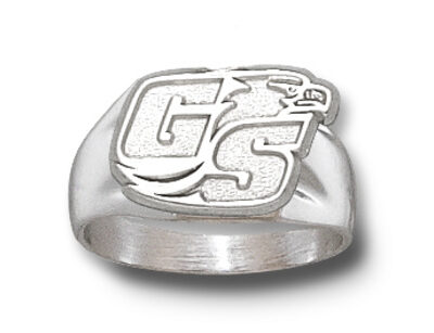 Georgia Southern Eagles "GS Eagle Head" 3/8" Ladies' Ring Size 6 1/2 - Sterling Silver Jewelry