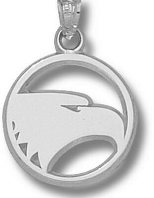 Georgia Southern Eagles Pierced Round "Eagle Face" 5/8" Pendant - Sterling Silver Jewelry