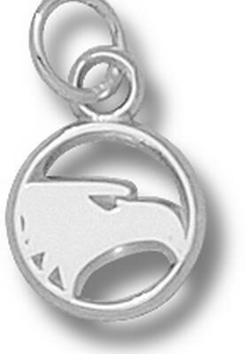 Georgia Southern Eagles Round "Eagle Face" 3/8" Charm - Sterling Silver Jewelry