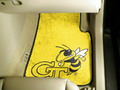 Georgia Tech Yellow Jackets 27" x 18" Auto Floor Mat (Set of 2 Car Mats - Yellow)