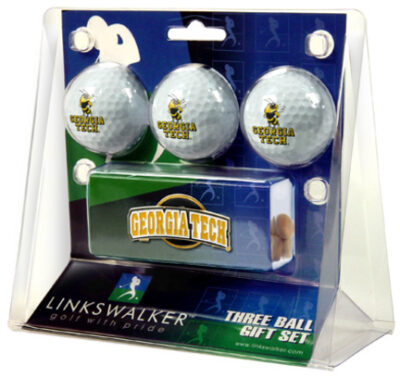 Georgia Tech Yellow Jackets 3 Ball Gift Pack with Hat Clip