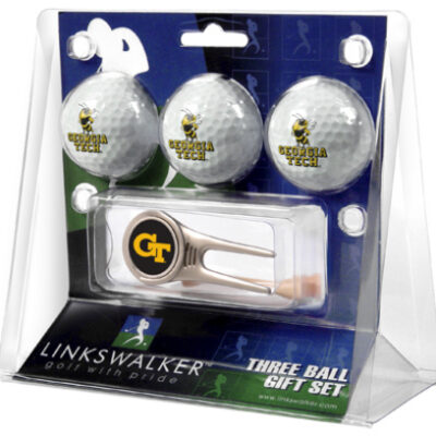 Georgia Tech Yellow Jackets 3 Golf Ball Gift Pack with Cap Tool