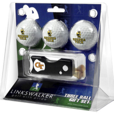 Georgia Tech Yellow Jackets 3 Golf Ball Gift Pack with Spring Action Tool