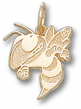 Georgia Tech Yellow Jackets "Buzz" 3/8" Charm - 14KT Gold Jewelry