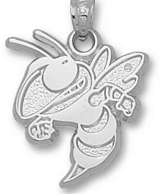 Georgia Tech Yellow Jackets "Buzz" 5/8" Pendant - Sterling Silver Jewelry