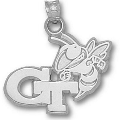 Georgia Tech Yellow Jackets "GT Buzz" 5/8" Pendant - Sterling Silver Jewelry