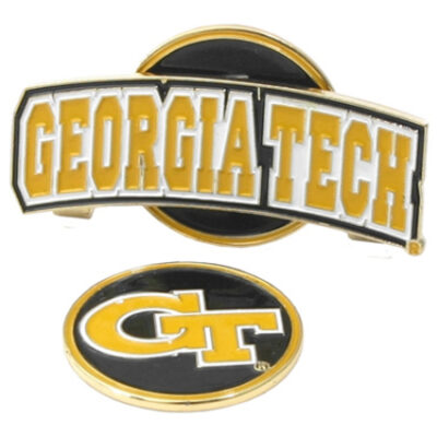 Georgia Tech Yellow Jackets Slider Clip with Golf Ball Marker (Set of 3)