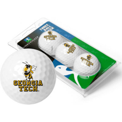 Georgia Tech Yellow Jackets Top Flite XL Golf Balls 3 Ball Sleeve (Set of 3)